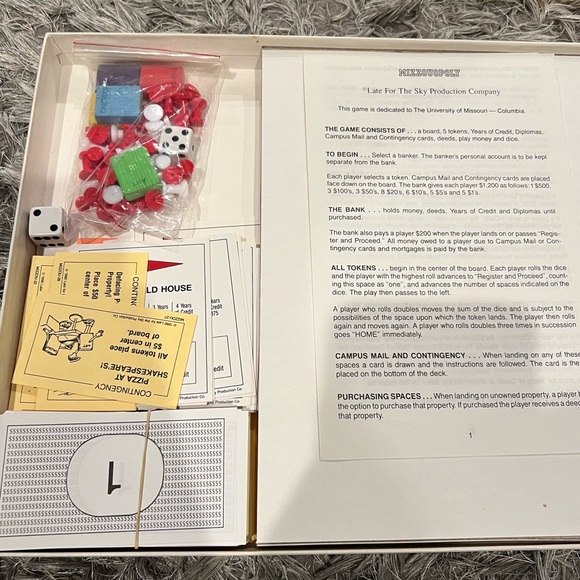 Mizzouopoly | Vintage Mizzou Monopoly Game | Never played! - Picture 3 of 10